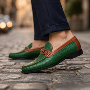 Marlow Leather Loafers - Green - Shoes - Michael Verde - Image 1