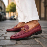 Marlow Leather Loafers - Burgundy - Shoes - Michael Verde - Image 1