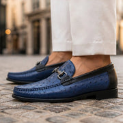 Marlow Leather Loafers - Dark Blue - Shoes - Michael Verde - Image 1