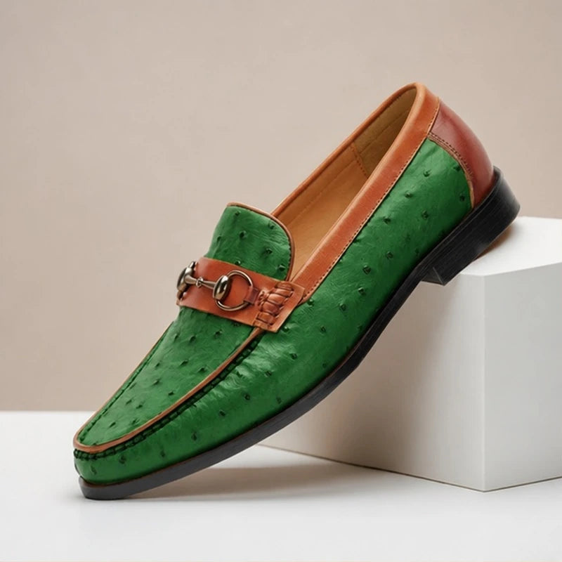 Marlow Leather Loafers - Green - full grain leather - Michael Verde - Image 4