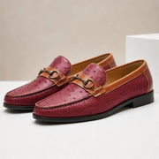 Marlow Leather Loafers - Burgundy - leather loafers - Michael Verde - Image 3