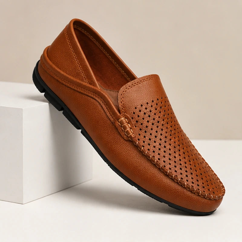 Martinique Leather Loafers - Brown - Shoes - Michael Verde - Image 1