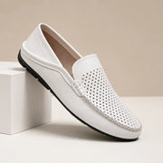 Martinique Leather Loafers - White - Shoes - Michael Verde - Image 1