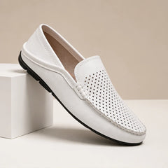 Martinique Leather Loafers - White - Shoes - Michael Verde - Image 1
