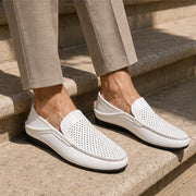 Martinique Leather Loafers - White - leather loafers - Michael Verde - Image 3