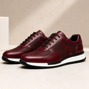 Merrick Leather Sneakers - Burgundy - leather sneakers - Michael Verde - Image 3