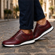 Merrick Leather Sneakers - Burgundy - men's sneakers - Michael Verde - Image 2