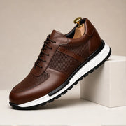 Merrick Leather Sneakers - Brown - polished leather - Michael Verde - Image 4