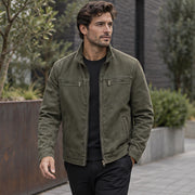 Millbrook Men's Washed Field Jacket - Army Green - Jacket - Michael Verde - Image 2