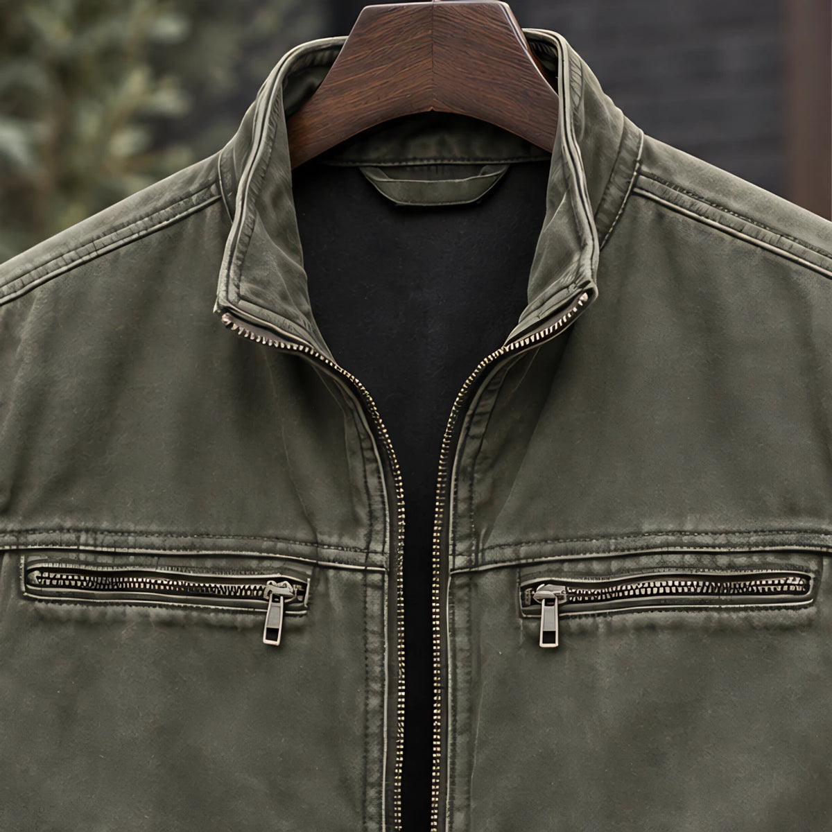 Millbrook Men's Washed Field Jacket - Army Green - male - Michael Verde - Image 4