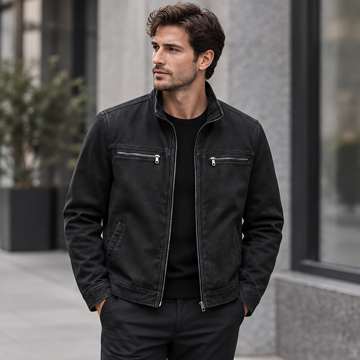Millbrook Men's Washed Field Jacket - Classic Black - Men's Clothing > Outerwear > Field Jackets - Michael Verde - Image 1