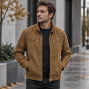 Millbrook Men's Washed Field Jacket - Yellow Brown - Men's Clothing > Outerwear > Field Jackets - Michael Verde - Image 1