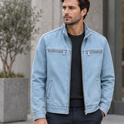 Millbrook Men's Washed Field Jacket - Sky Blue - Men's Clothing > Outerwear > Field Jackets - Michael Verde - Image 1