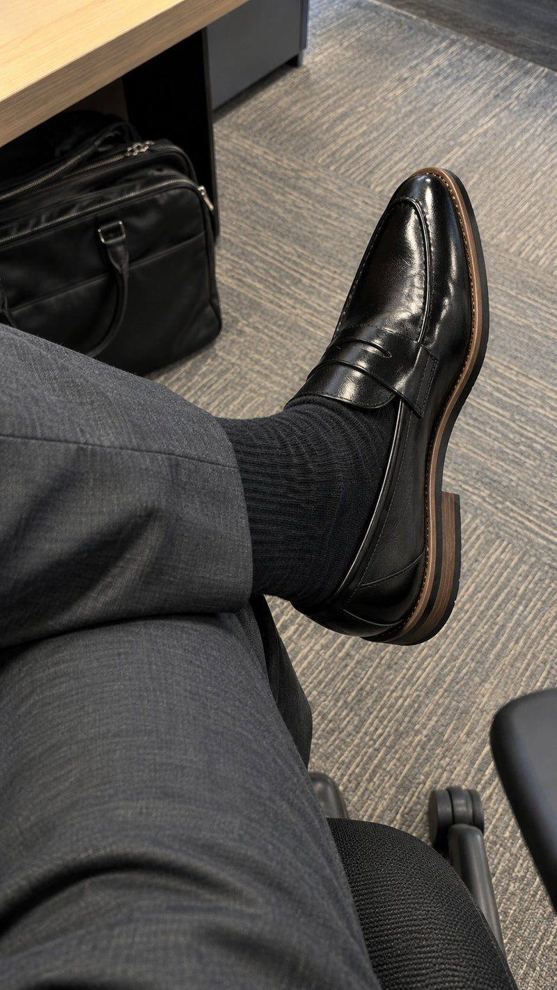 Customer photo of Alden Italian Leather Penny Loafer (Black)