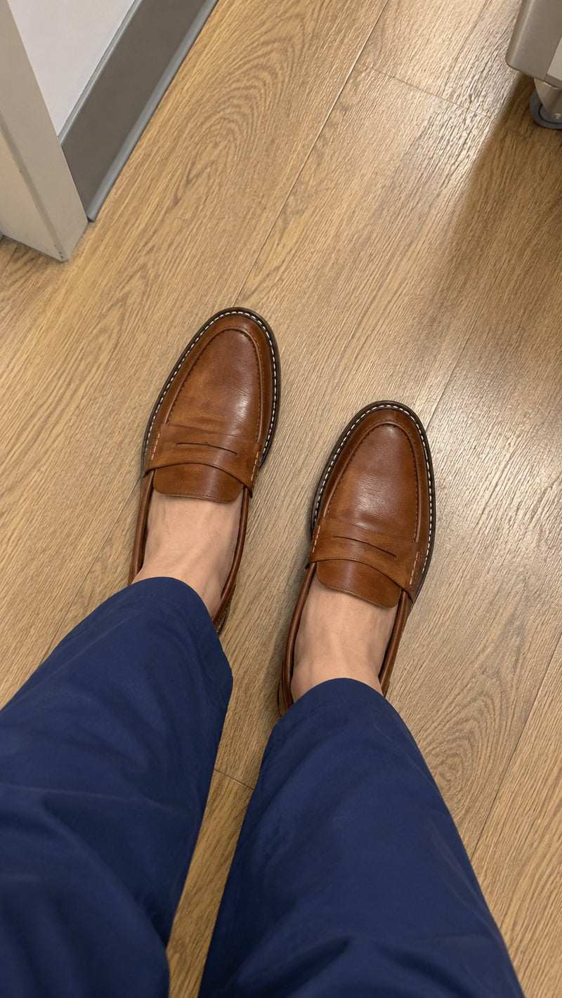 Customer photo of Waverly Orthopedic Leather Loafers (Brown)