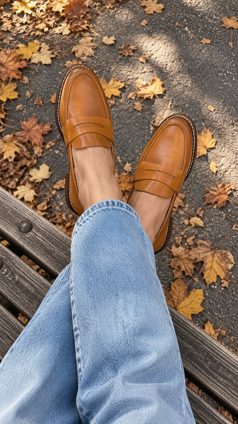 Customer photo of Waverly Orthopedic Leather Loafers (Light Brown)