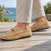 Nestor Men's Suede Buckle Loafers - Tan - apparel - Michael Verde - Image 2