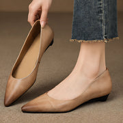 Ophelia Women's Leather Flats - Apricot - Women's Shoes - Michael Verde - Image 2