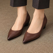 Ophelia Women's Leather Flats - Brown - Shoes - Michael Verde - Image 3