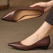 Ophelia Women's Leather Flats - Brown - Women's Shoes - Michael Verde - Image 2