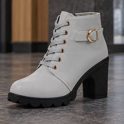 Orelia Women's Block Heel Ankle Boots - Gray - Footwear - Michael Verde - Image 3