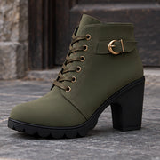 Orelia Women's Block Heel Ankle Boots - Green - Footwear - Michael Verde - Image 3