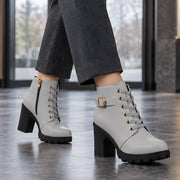 Orelia Women's Block Heel Ankle Boots - Gray - Women's Footwear > Boots > Ankle Boots - Michael Verde - Image 1