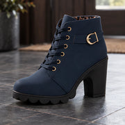 Orelia Women's Block Heel Ankle Boots - Blue - Footwear - Michael Verde - Image 3