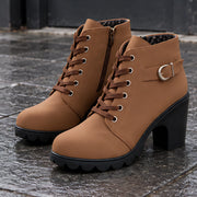 Orelia Women's Block Heel Ankle Boots - Brown - Boots - Michael Verde - Image 2
