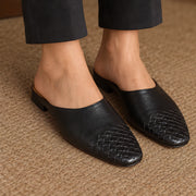 Orla Women's Square Toe Leather Mules - Black - female - Michael Verde - Image 3