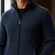 Pascal Textured Knit Sweater - Navy - Catalog Group: Clothing - Michael Verde - Image 2