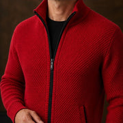 Pascal Textured Knit Sweater - Red - Catalog Group: Clothing - Michael Verde - Image 2