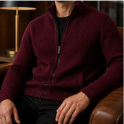 Pascal Textured Knit Sweater - Burgundy - Catalog Group: Clothing - Michael Verde - Image 2