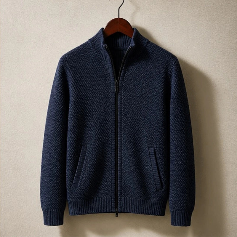 Pascal Textured Knit Sweater - Navy - Department: Men - Michael Verde - Image 3