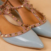 Petra Studded Wrap Heel - Blue - studded heels - Michael Verde - Image 4