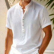 Piero Laid-Back Linen Shirt - White - Shirt - Michael Verde - Image 1