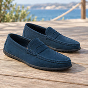 Rafferty Men's Leather Penny Loafers - Navy Blue - Department: Men - Michael Verde - Image 3