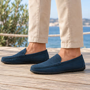 Rafferty Men's Leather Penny Loafers - Navy Blue - Catalog Group: Footwear - Michael Verde - Image 2