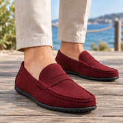 Rafferty Men's Leather Penny Loafers - Red - Men's Footwear > Loafers > Penny Loafers - Michael Verde - Image 1