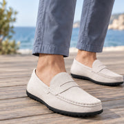 Rafferty Men's Leather Penny Loafers - White - Men's Footwear > Loafers > Penny Loafers - Michael Verde - Image 1