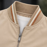 Raphael Men's Striped-Trim Bomber Jacket - Khaki - men's bomber jacket - Michael Verde - Image 4