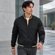 Raphael Men's Striped-Trim Bomber Jacket - Black - Men's Clothing > Outerwear > Bomber Jackets - Michael Verde - Image 2