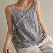 Riva Linen Camisole Tank Top - Gray - camisole - Michael Verde - Image 3