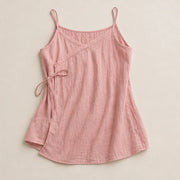 Riva Linen Camisole Tank Top - Pink - women's tank top - Michael Verde - Image 2