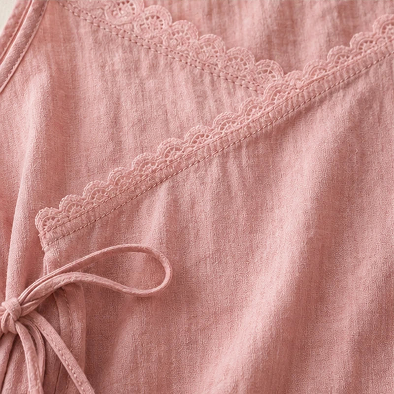 Riva Linen Camisole Tank Top - Pink - camisole - Michael Verde - Image 3