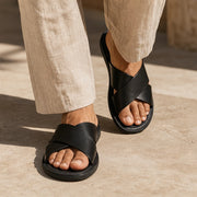 Riviera Leather Sandals - Black - leather sandals - Michael Verde - Image 3