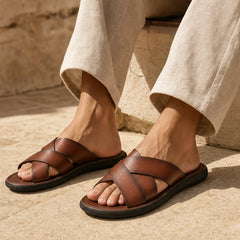 Riviera Leather Sandals - Brown - leather sandals - Michael Verde - Image 3