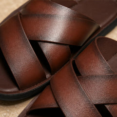 Riviera Leather Sandals - Brown - sandals - Michael Verde - Image 2
