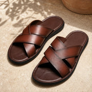 Riviera Leather Sandals - Brown - Sandals - Michael Verde - Image 1