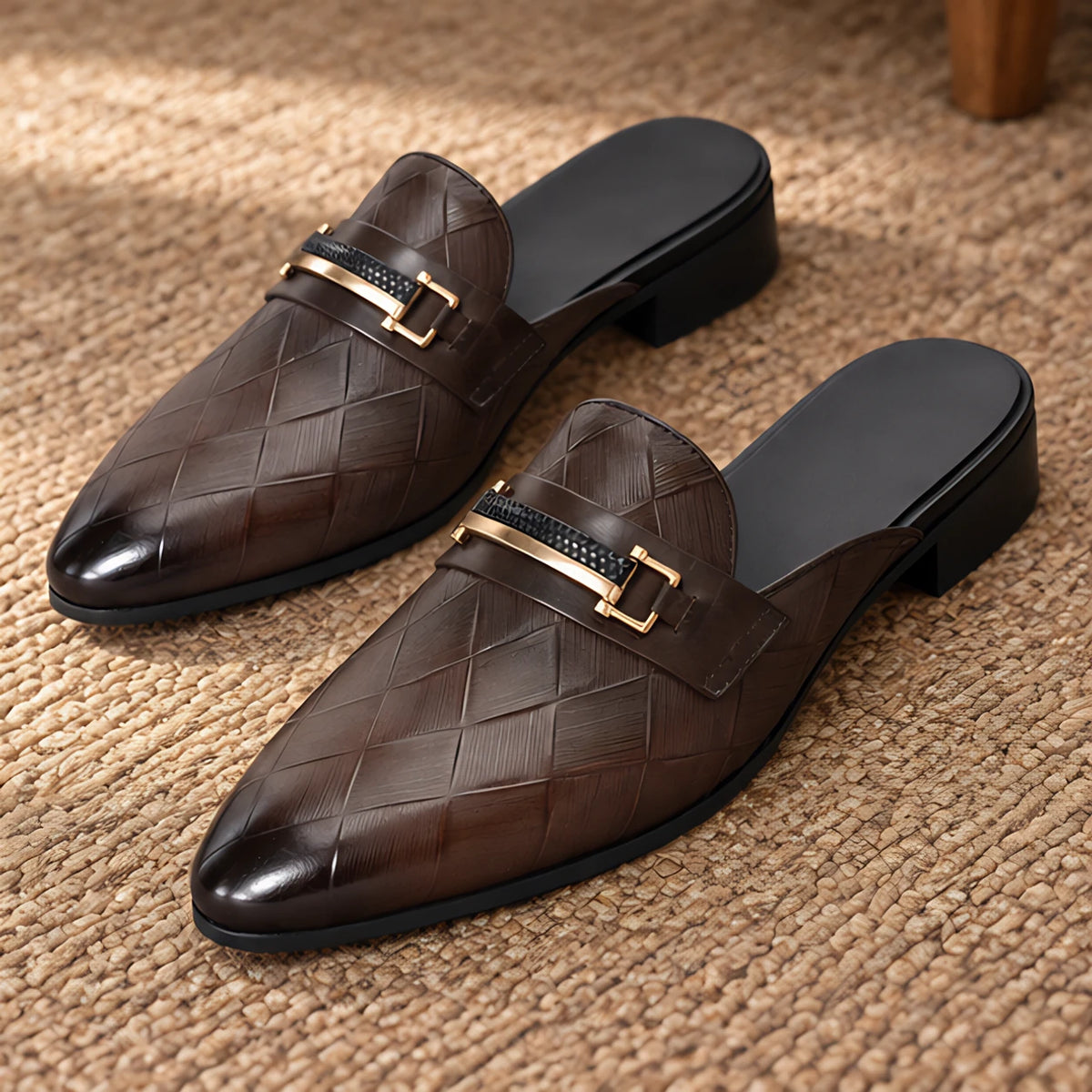Rivoli Men's Leather Horsebit Mule - Espresso Brown - male - Michael Verde - Image 3